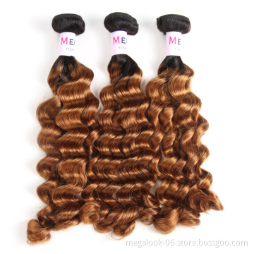 Top Quality Grade 9A Fancy Curl Funmi Human Hair,Wholesale Ombre Color 30# Fumi Hair